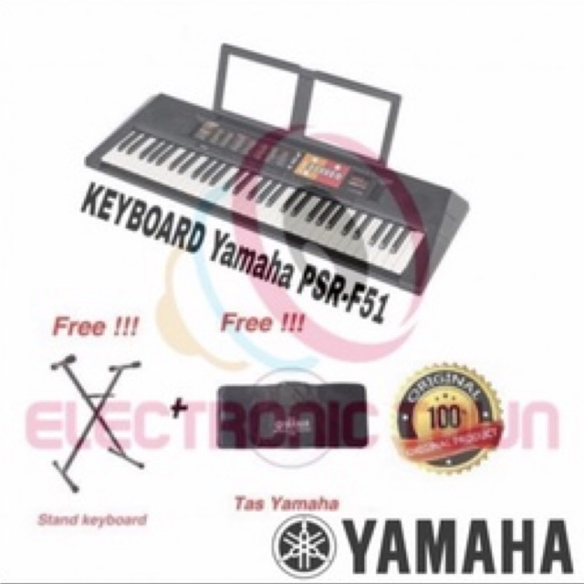 Keyboard YAMAHA PSR-F51 / PSR F51 + Stand + Sarung