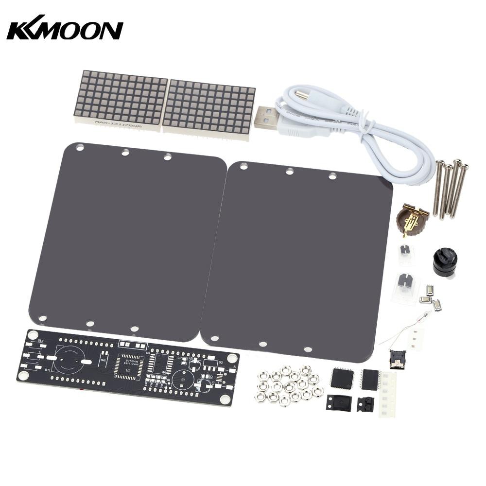 IMPORT DS3231 Excellent DIY Dot Matrix LED Clock Kit Desktop Precise Electronic Digital Alarm Clock