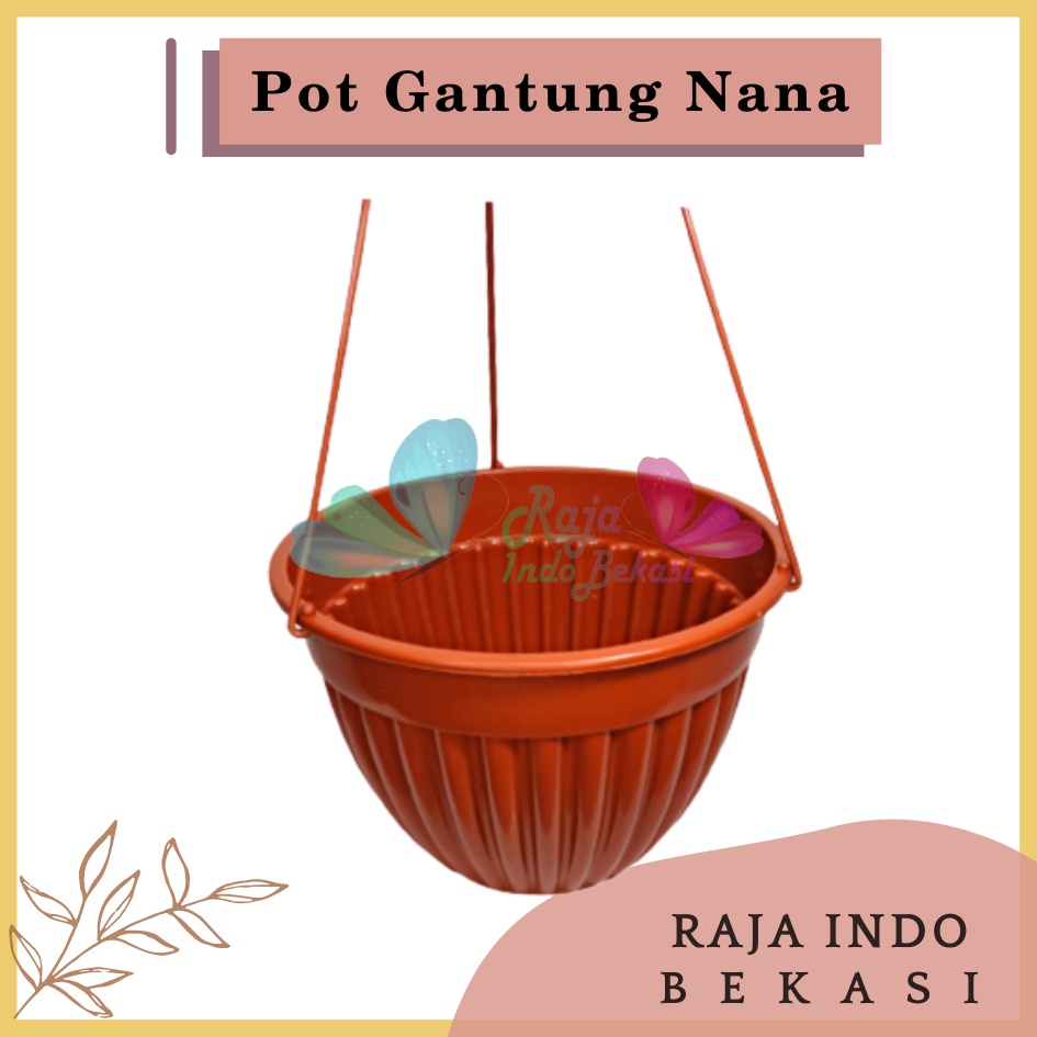 Pot Gantung 20 Coklat Merah Bata Orange Terraccota Terakota Pot Tanaman Bunga Hias Gantungan Hitam Tempel - Mirip Pot Gantung Pumba Pot Gantung Dinding Unik Murah