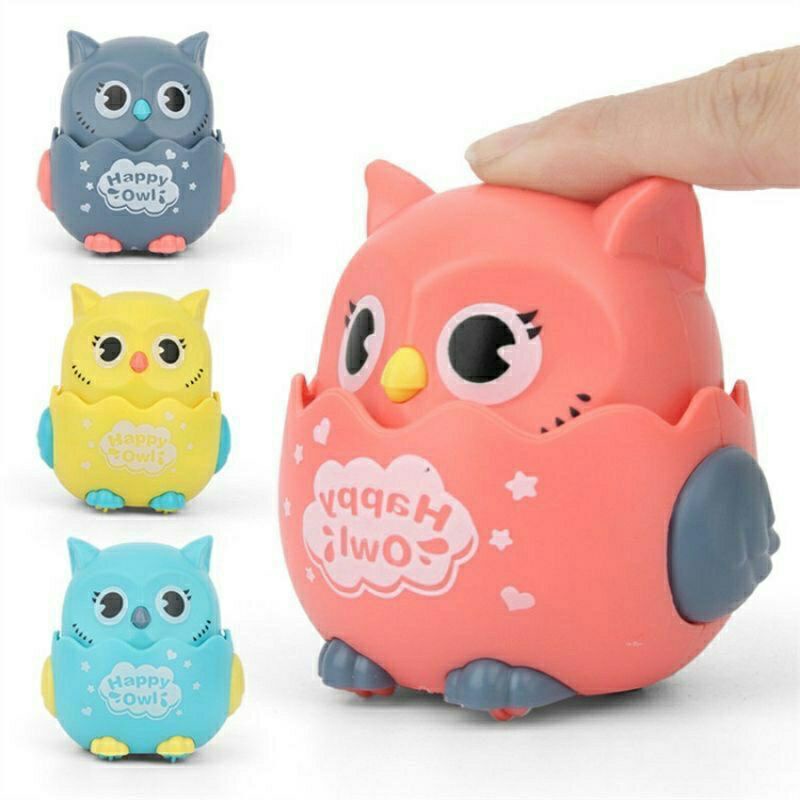 Mainan  Happy Owl Tumbler Roda Rattle Roly Poly Karakter Owl Burung Hantu