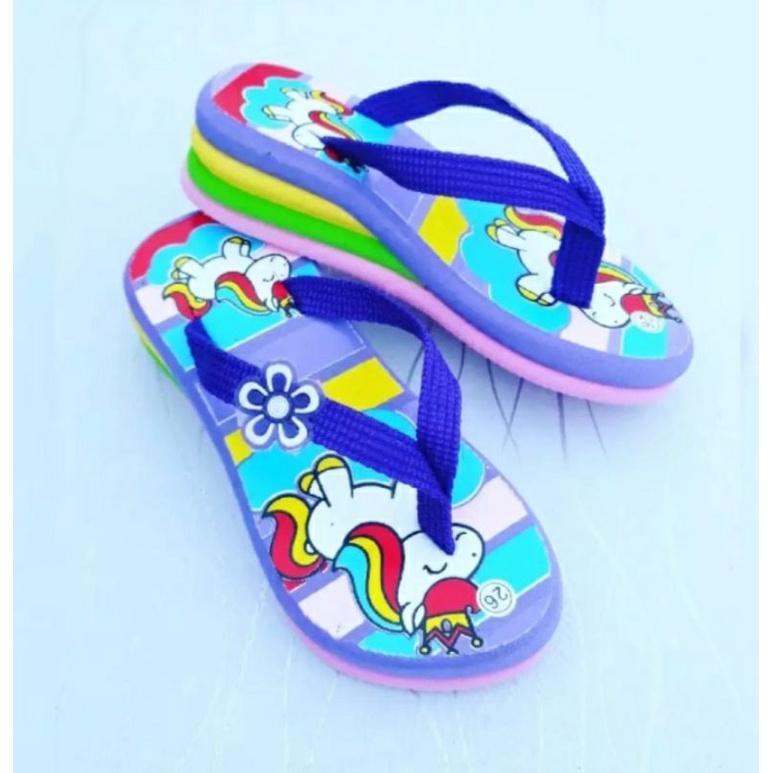 Arkn-SandaL anak Wedges Lapis Unicorn bisa cod bayar di tempat