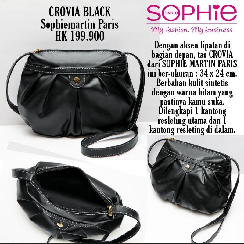 Tas crovia black sophie paris