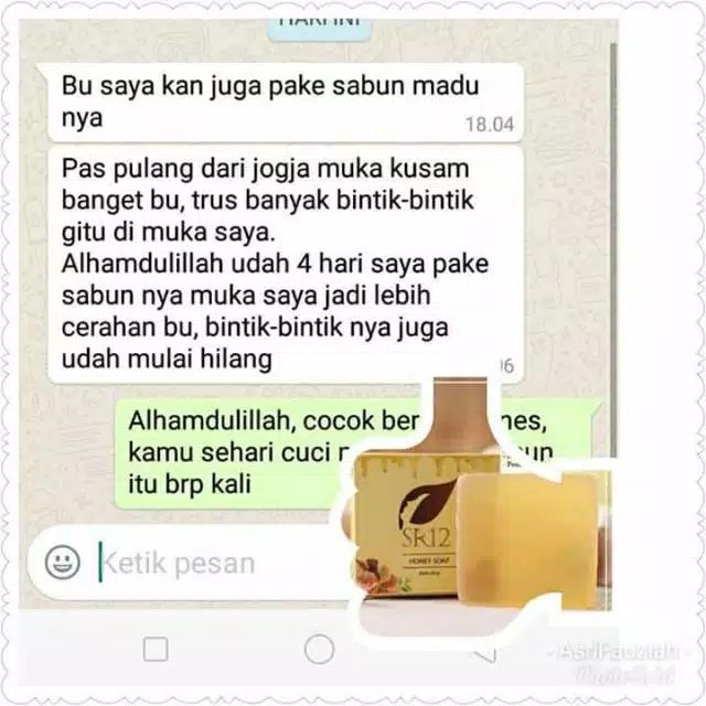 Honey Soap SR12 60 gr Sabun Madu Sabun Herbal Pembersih Wajah Kulit Kering Kusam Sensitif