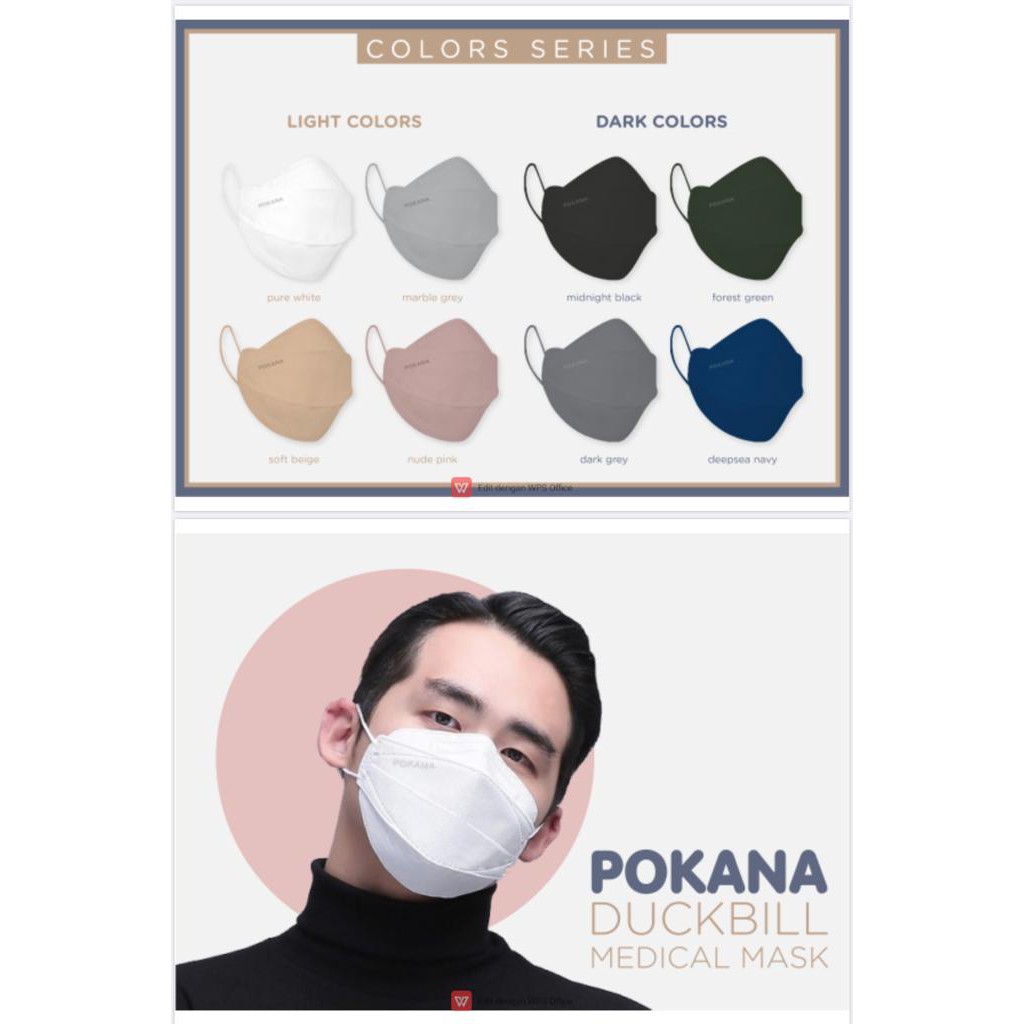 POKANA MASKER ADULT DUCKBILL ISI 2 / MASKER DEWASA / MASKER ANAK / MASKER / POKANA