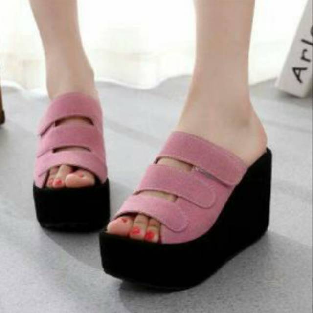 Sendal wedges kokop prepet murah terbaru