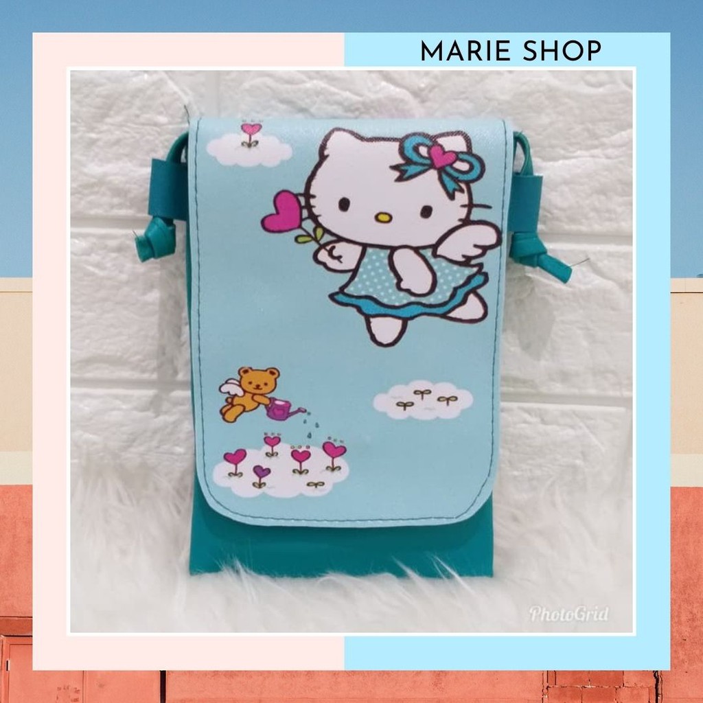 -- DISKON LEBARAN -- EDISI HK SLING PHONE HP HELLO KITTY SLING BAG TAS FASHION PRINTING