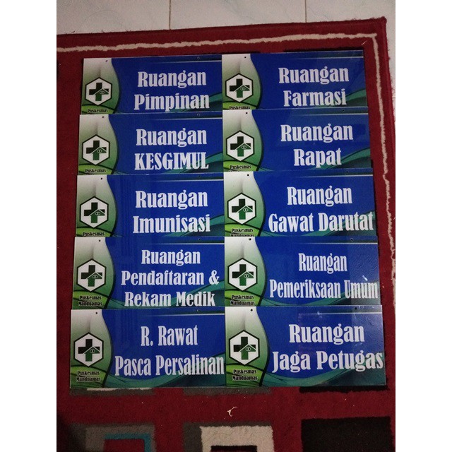 

PAPAN NAMA RUANG AKRILIK 30x15Ccm SATU SISI/SATU MUKA (CUSTOM)