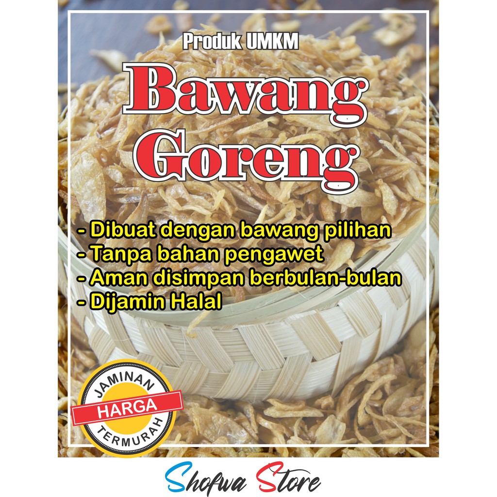 

BAWANG GORENG MERAH/PUTIH SIAP SAJI KEMASAN POUCH