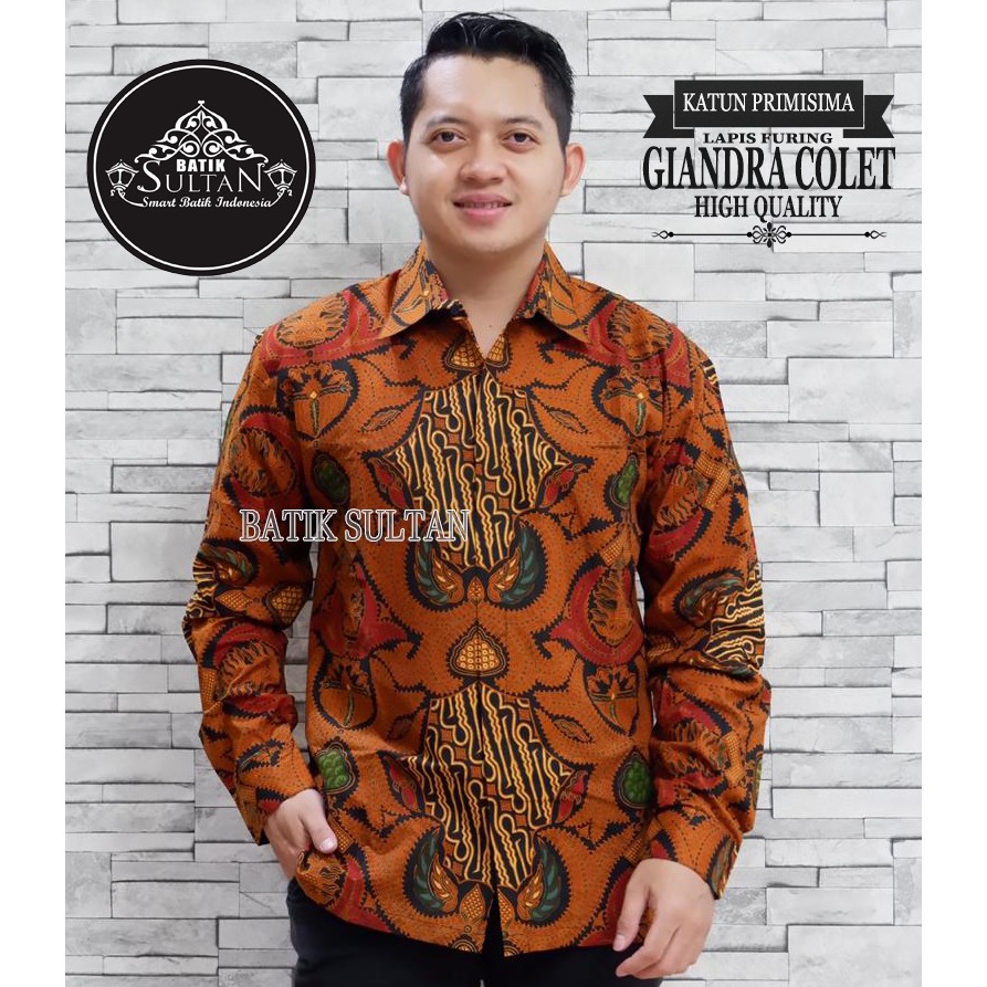 Giandra Colet Kemeja Batik Pria Panjang Full Furing by Batik Sultan