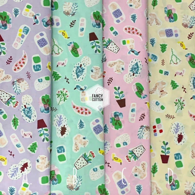 Kain Katun Jepang Motif Fancy Flower Full Cotton