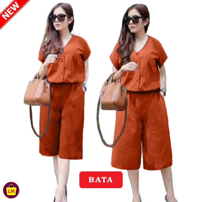 TERMURAH TERLARIS Baju Setelan Jumpsuit Wanita JUMPSUIT CHARINA TERBARU LMS 14049