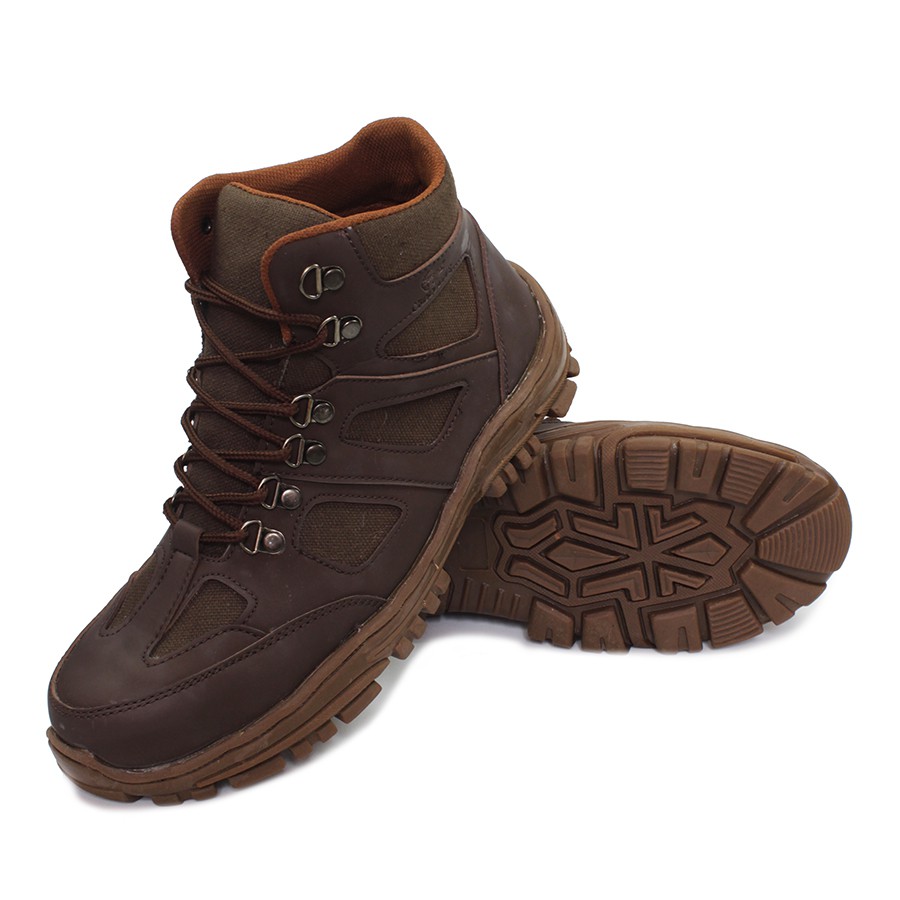 Sepatu Pria Safety Boots Crocodile Endure Sepatu Boot Hiking Touring Gunung Work Ujung Besi