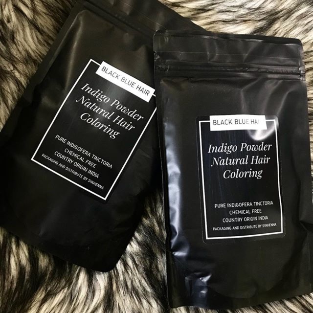 Indigo powder (bubuk pewarna alami rambut hitam)