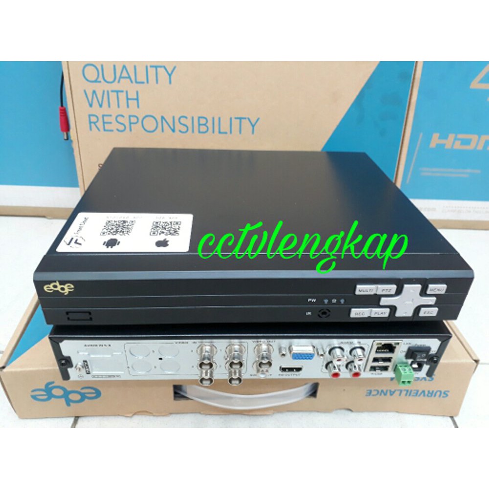 Promo DVR CCTV 4CHANNEL EDGE FULL HD RECODER CCTV SUPPORT SEMUA CAM MURAH Diskon