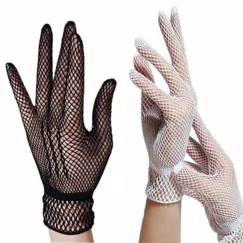 Sarung tangan pengantin model jaring wedding gloves fishnet