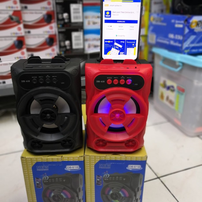 SPEKER AKTIF SPIKER BLUETOOH PORTABLE SUPER BASS SPEAKER BLUTUT SOUND MINI SEPEKER SALON AKTIF JS48