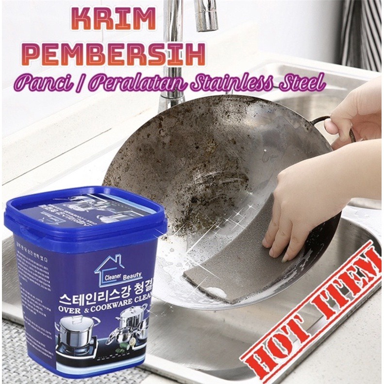 KRIM PEMBERSIH PANCI DAN TEFLON NODA GOSONG STAINLESS SERBAGUNA 460gr [SWEETSPACE]