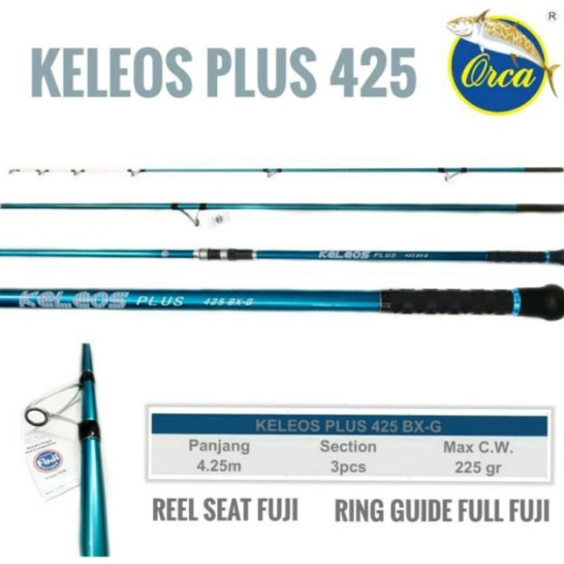 joran laut pasiran orca keleos plus 420 ring fuji