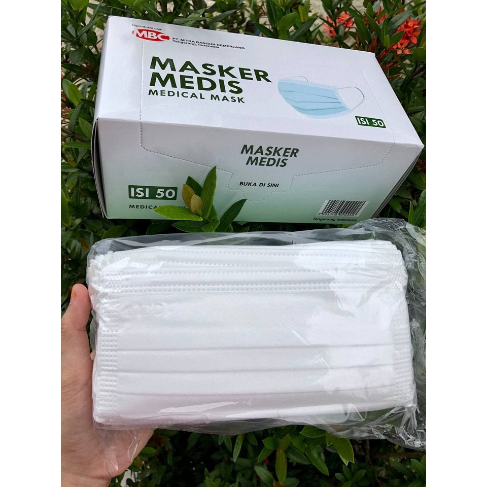 Masker Medis MBC 3 Ply Isi 50 pcs (PREMIUM) 