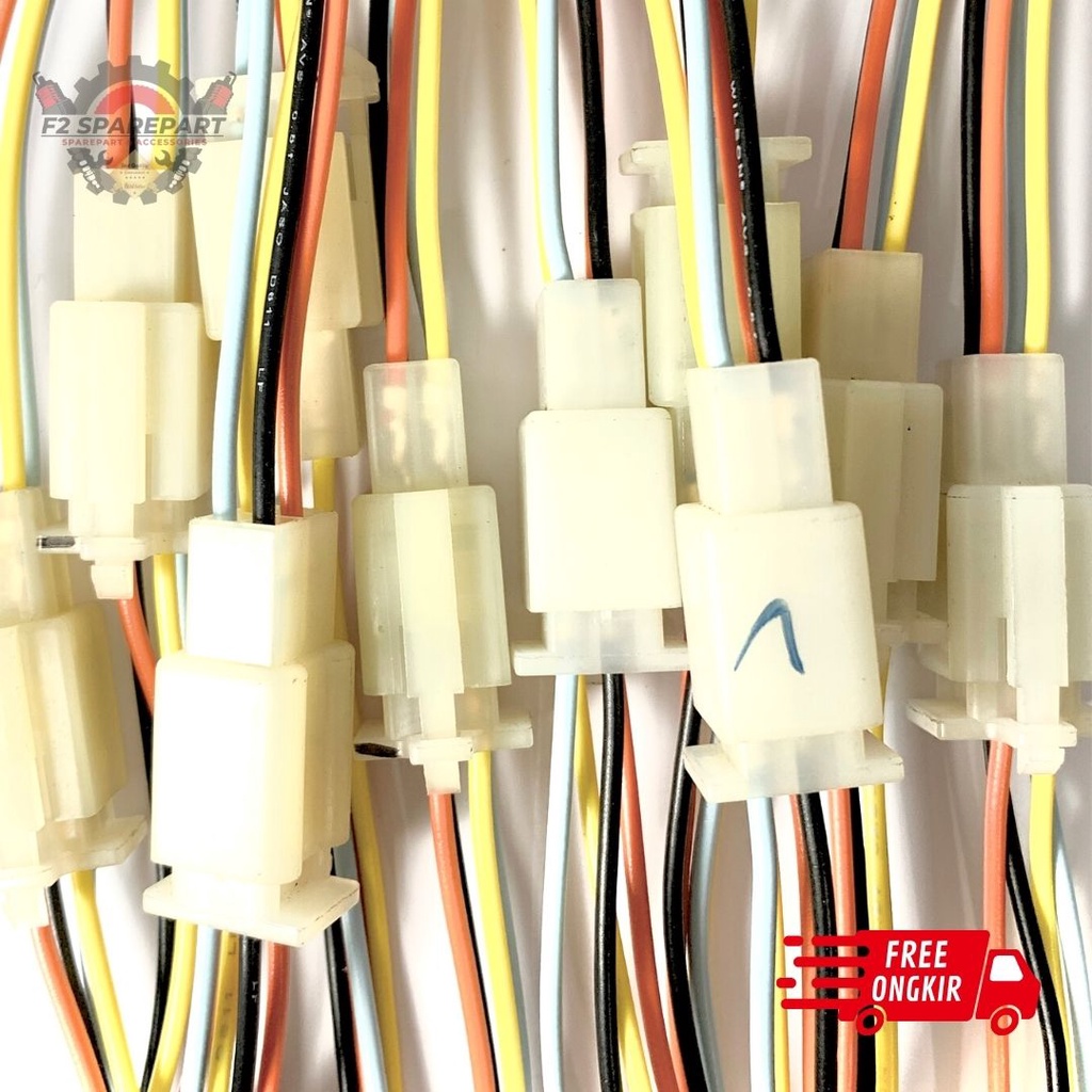 SOKET SAMBUNGAN KABEL 4 PIN 1 SET MOTOR MOBIL UNIVERSAL TERLARIS | KABEL BODY | SAMBUNGAN KABEL | KA