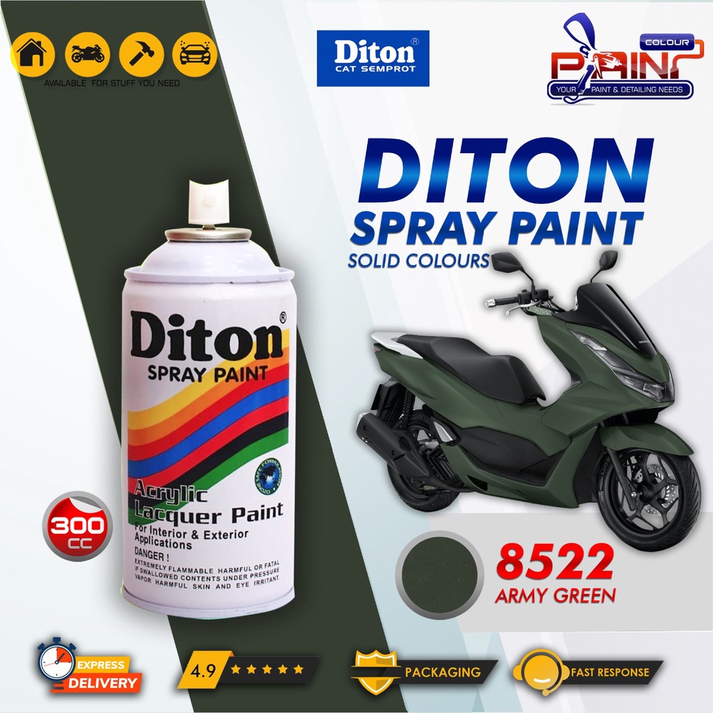 Diton 8522 Army Green Cat Semprot/Pylox/Samurai Motor/Helm/Gundam