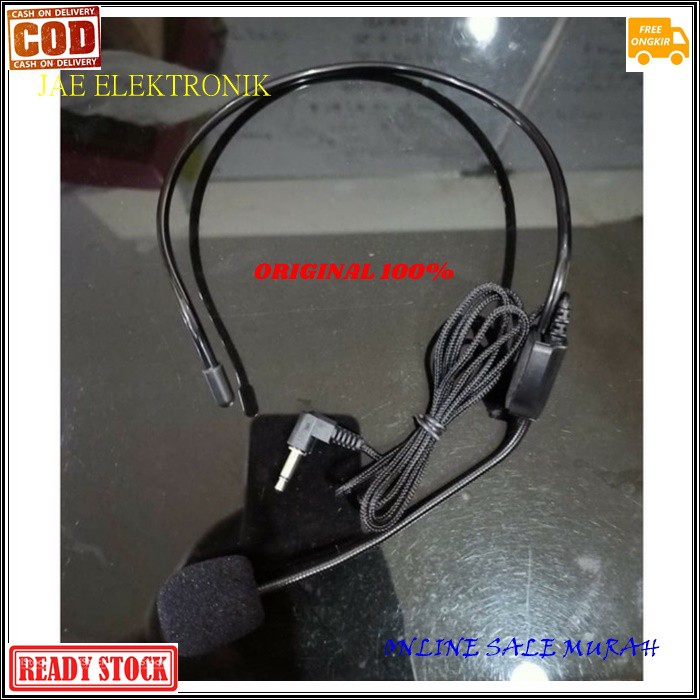 G511 Mic headset jack L 3.5mm original mik bando microphone hf clip mikrophone handsfree kabel cable audio sound sistem vocal vokal universal karaoke meeting acara pidato portable speaker universal  Jack L  PANJANG 120-150 CM  BISA UNTUK SEGALA JENIS PERA