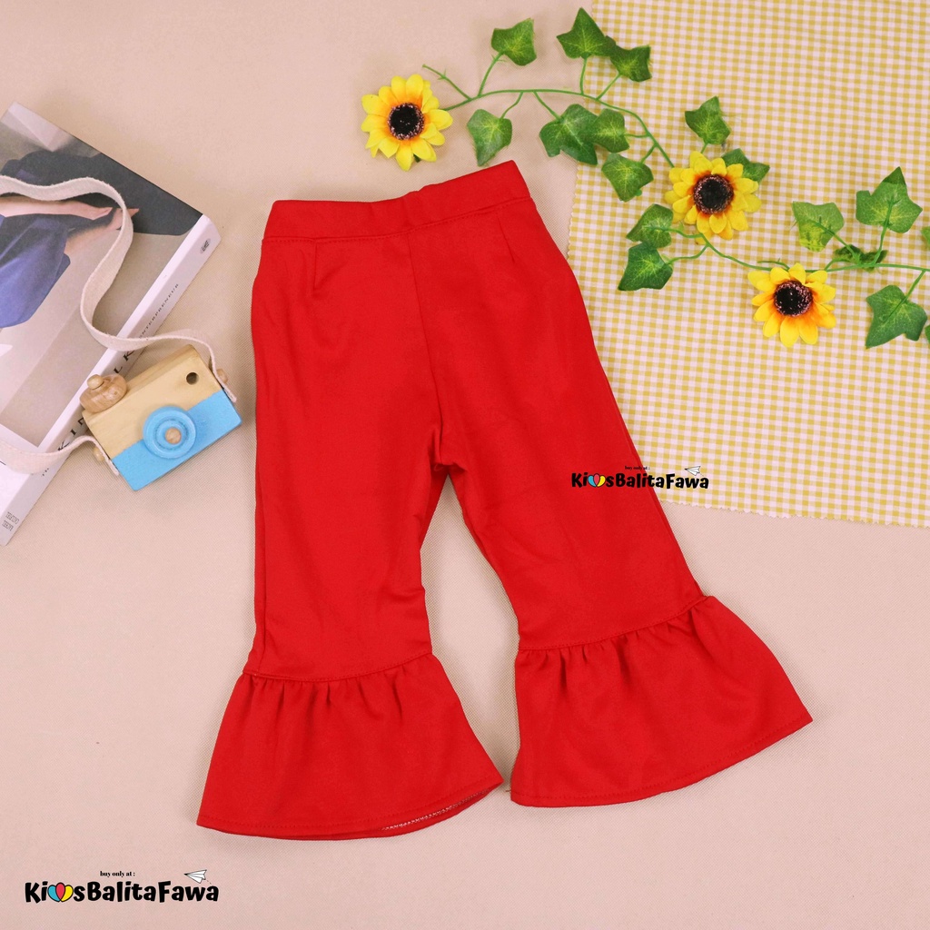 Trumpet Polos 6-7 Tahun / Celana Cutbray Adem Anak Perempuan Legging Cewek Modis Girl Lucu Panjang