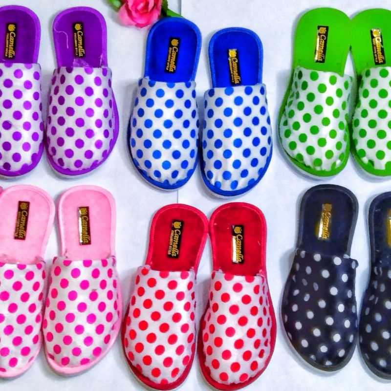 Sandal Rumah Sandal Bustong Sdlr Motif Polkadot