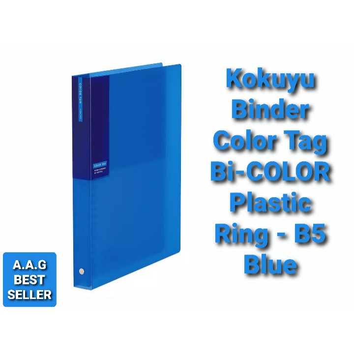 

KOKUYO BINDER COLOR TAG BI-COLOR PLASTIC RING-B5 BLUE