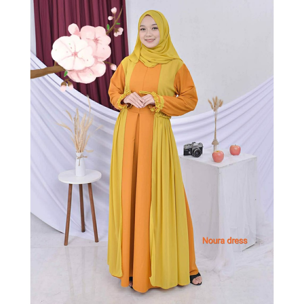 Vania Annur gamis set pashmina mutiara itycrepe mix ceruty ceruti babydoll premium dress namira