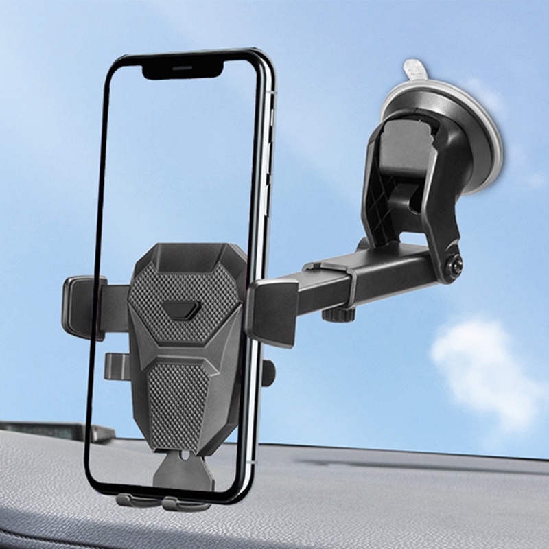 Bracket Stand Holder Handphone / GPS Universal Bahan ABS Anti slip Dengan Suction Cup Untuk Mobil