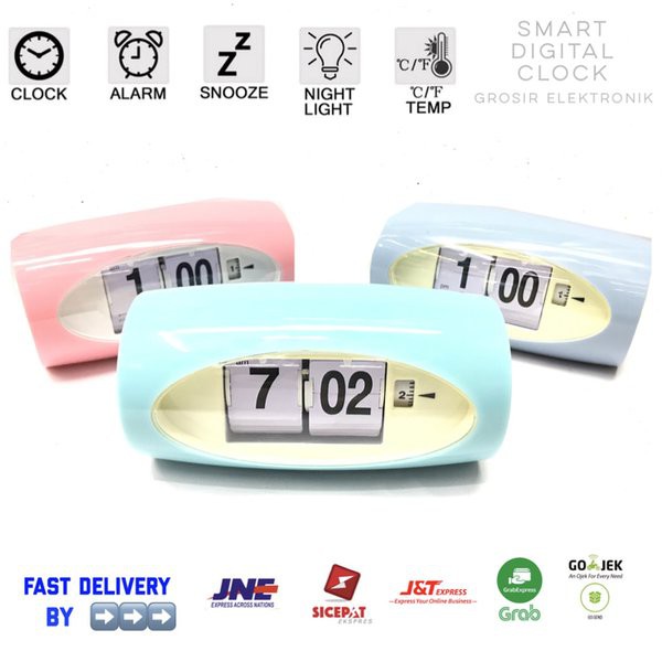 Jam Meja Unik Digital Desktop Smart Clock Jam weker Keren GH-1008