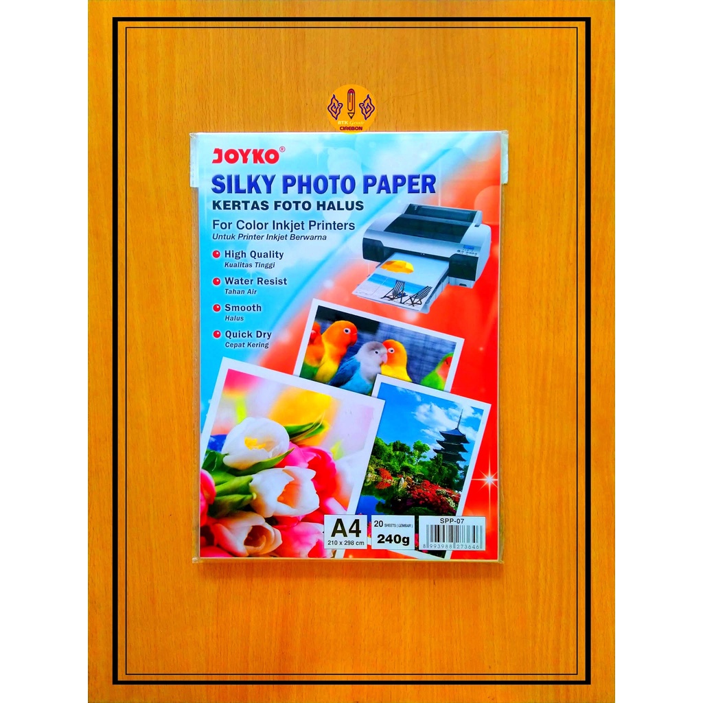 

Kertas Foto Mengkilat Joyko SPP-7 Silky Gold Photo Paper A4 240Gr@20