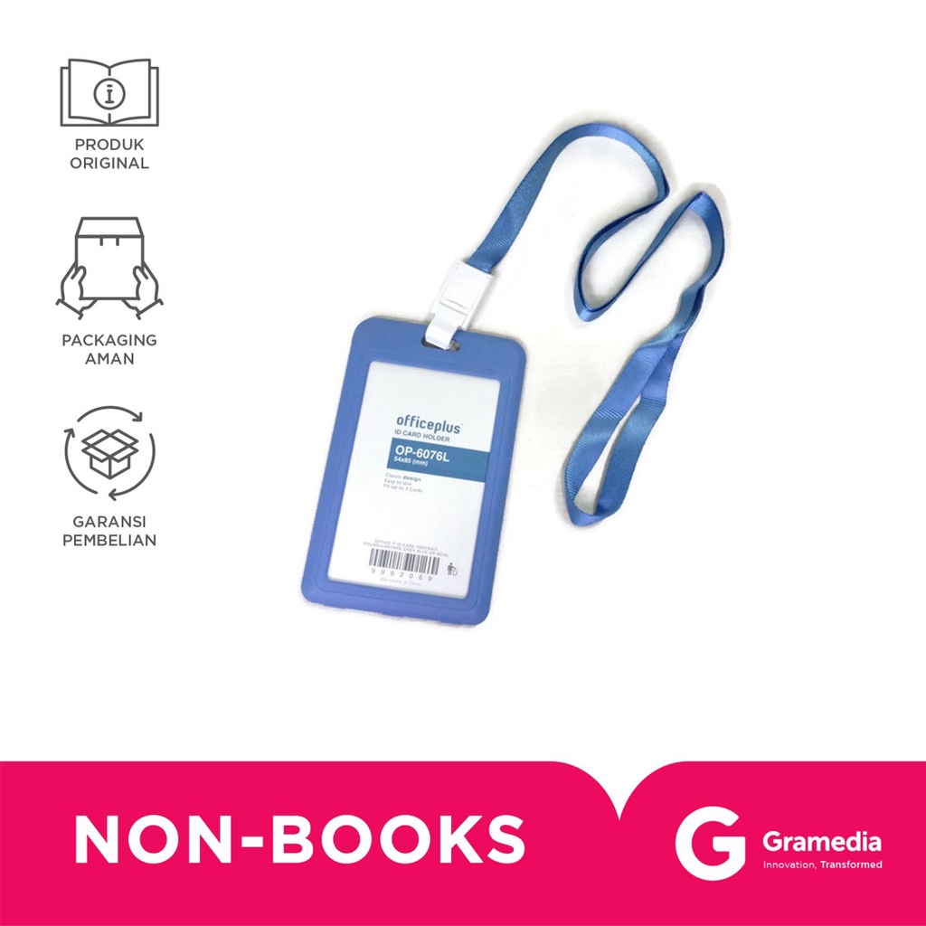 

Office-P Id Card Portrait Round+Lanyard Greyblue Op-6076L