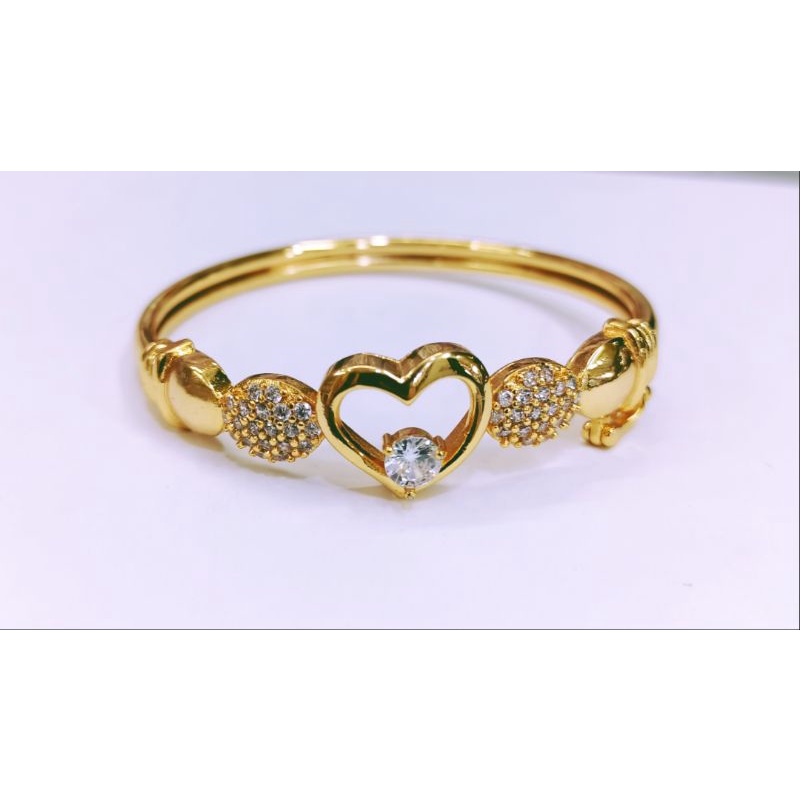 GELANG TANGAN LOVE PERMATA/GELANG DEWASA LAPIS EMAS/GELANG XUPING/GELANG YAXIYA