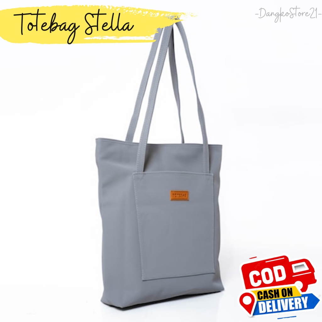 Tas selempang Totebag Polos Tas Wanita Totebag saku depan belakang Tote bag Remaja totbag kuliah Cew