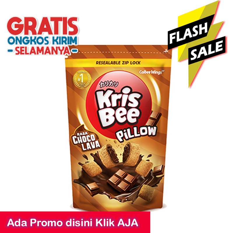 

cemilan KRISBEE PILLOW CHOCO LAVA 120gr kris bee pillow