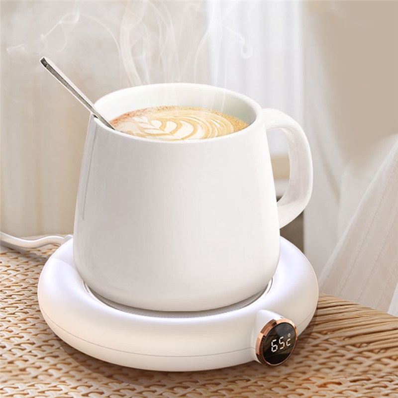 TK USB Creative Coffee Mug Warmer Pad Electric Tea Milk Heating Cup Pad Adjustable Temperatures LED Display Warmer Pads