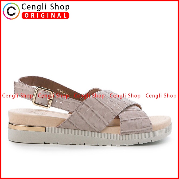 SANDAL FLAT KULIT OBERMAIN WANITA ORIGINAL SLINGBACK ASLI UNGU OW09