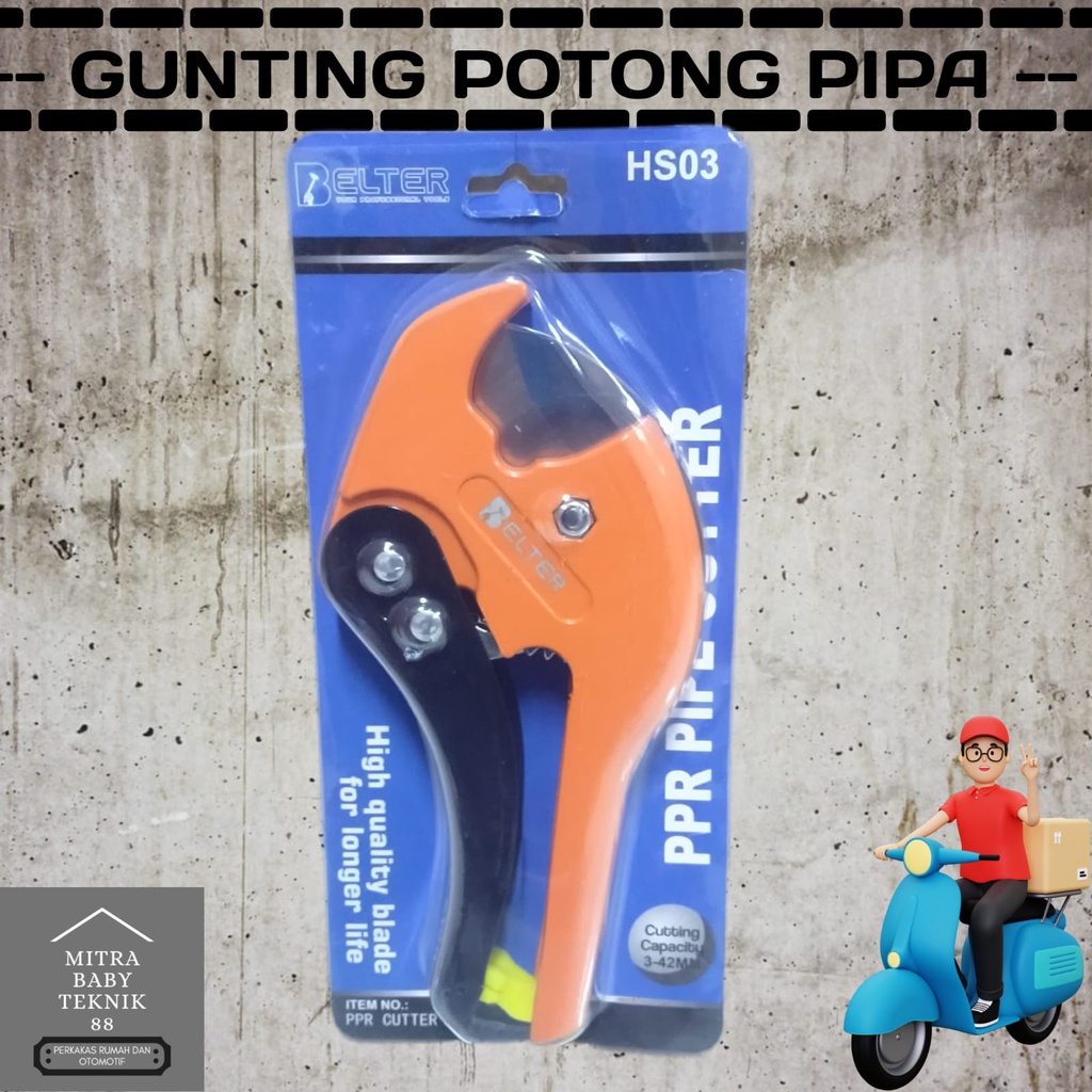 BELTER Gunting Pemotong Pipa PVC Tang Potong Pipe Cutter Besi Plastik