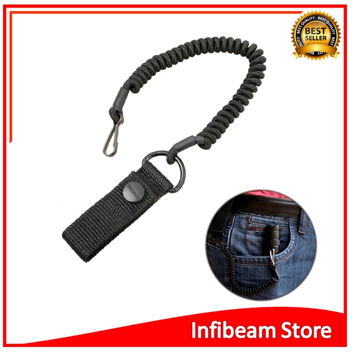 NITECORE Spring Tactical Lanyard Spring Spiral Tactical Sling Tali Spiral Airsoft Lanyard Coiled Pen