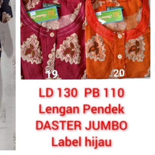 Daster Kencana Ungu Jumbo LD 130 label hijau