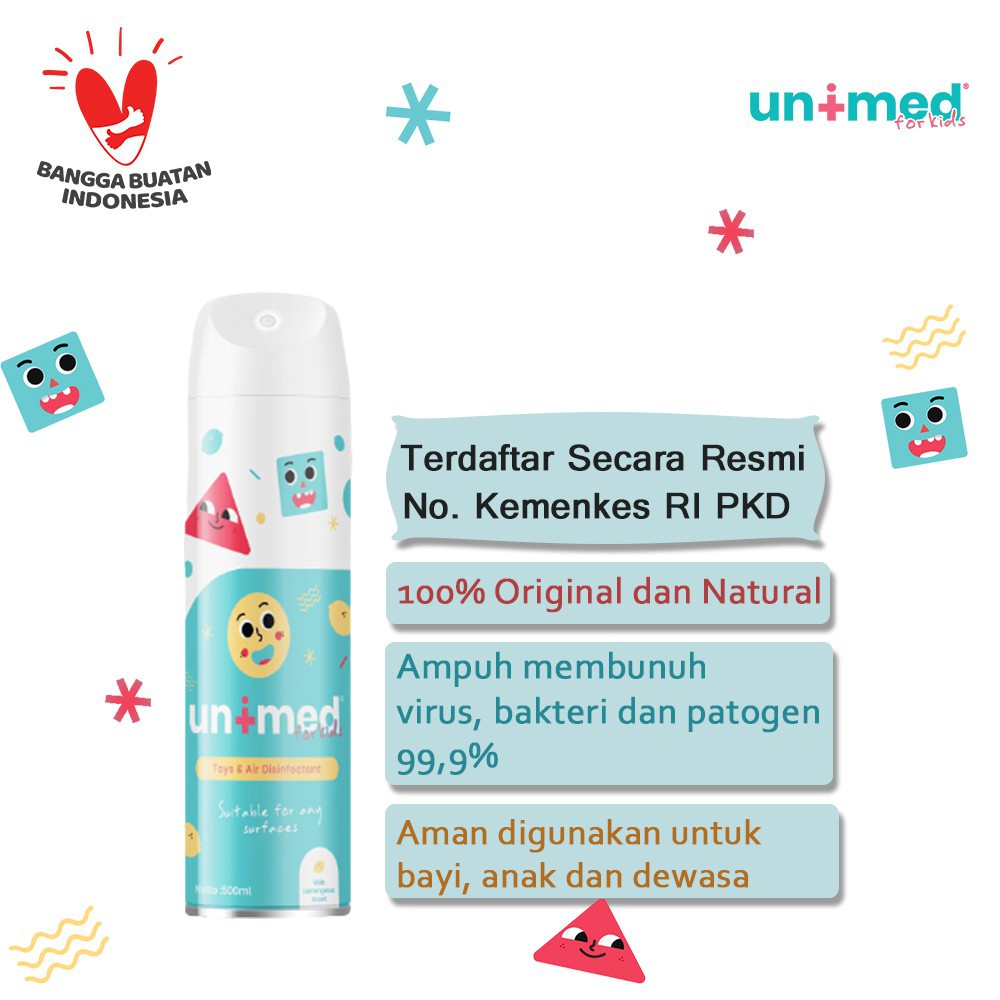 Unimed kids Toys and Air Disinfectant Pembersih Udara 500ml