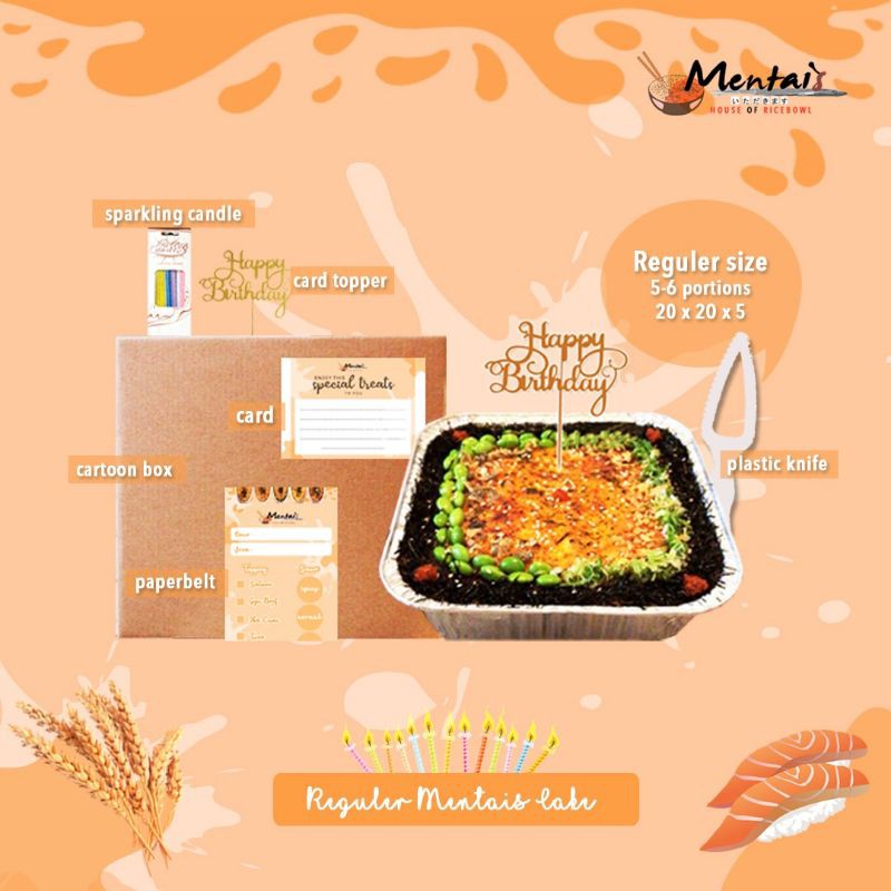 

Mentai Cake / Mentai Tart (Nasi) - 20x20x5cm