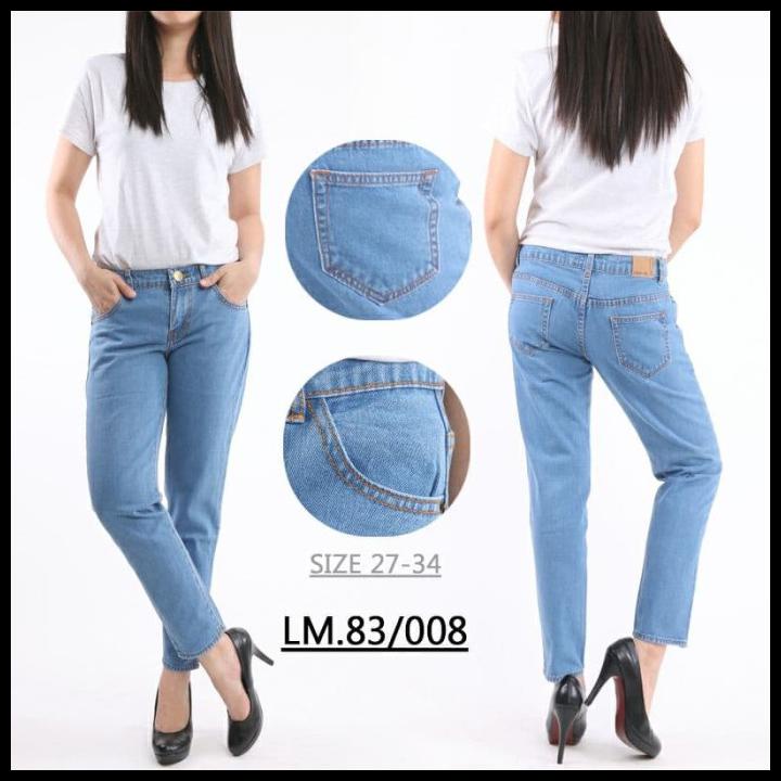 PLAIN BOYFRIEND JEANS / BAGGY JEANS WANITA NB 83/008 B - Biru, 31