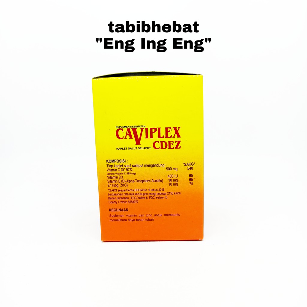 Caviplex CDEZ isi 60 TABLET FLS VITAMIN C 500 MG VITAMIN D E Dan ZINC MURAH MERIAH