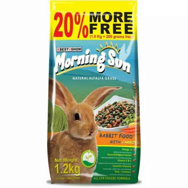 Makanan Kelinci MORNING SUN WITH CARROT 1.2KG Pelet Kelinci 1,2 kg