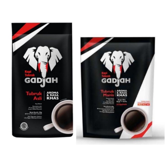 

Gadjah Kopi Tubruk original + gula bag sachet instan