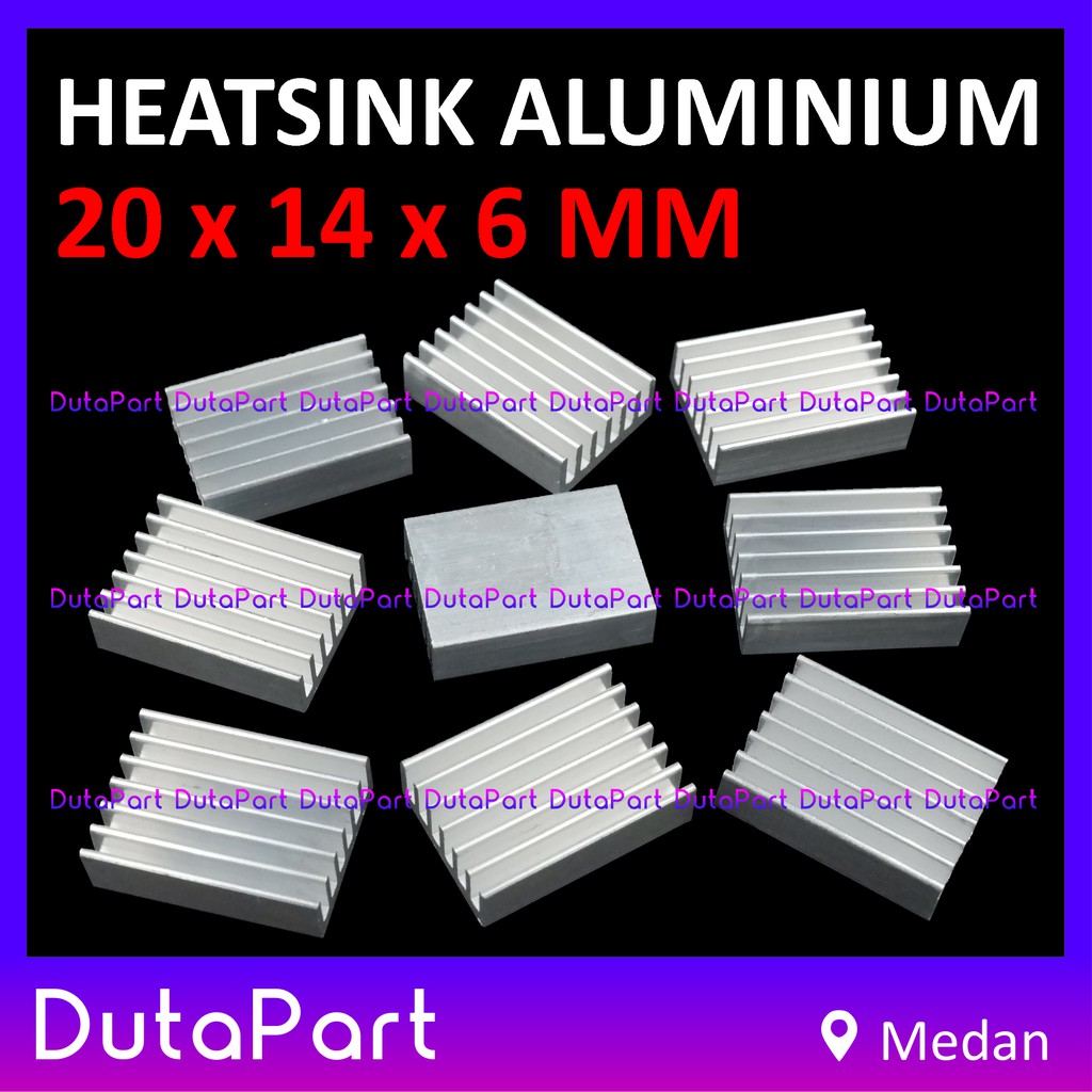 Heatsink Aluminium Pendingin 20x14x6mm 20*14*6mm 20x14x6 mm Heat Sink