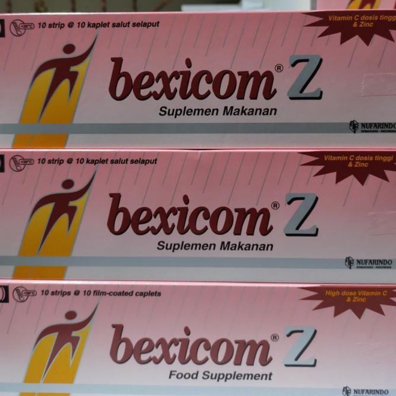bexicomZ 1 lembar isi 10 biji / bexicom Z / suplemen multivitamin / vitamin C 750 mg / imun